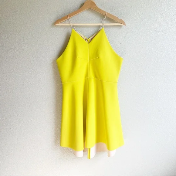 J.O.A. Los Angeles Dresses | Nwt Joa Los Angeles Yellow Fit & Flare Mini Dress Womens Size Large | Color: Yellow | Size: L | Pm-21044012'S Closet
